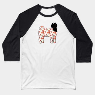 Floral Poppy Market Show Doe Silhouette - NOT FOR RESALE WITHOUT PERMISSION Baseball T-Shirt